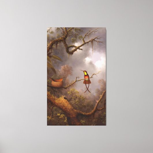 M. J. HEADE - Crimson Topaz Hummingbirds (1870-83) Canvas Afdruk (Voorkant)