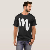 M Kapitaalbrieven Cool Initiaal ABC T-shirt (Voorkant volledig)