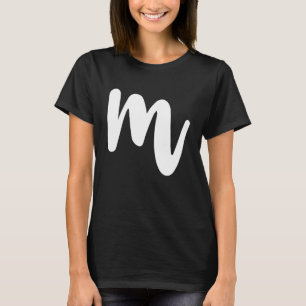 M Kapitaalbrieven Cool Initiaal ABC T-shirt