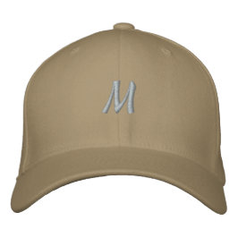 M Karakter Monogram Eerste Flexfit Wol Heren Geborduurde Pet