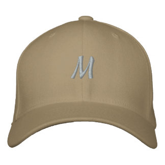 M Karakter Monogram Eerste Flexfit Wol Heren Geborduurde Pet
