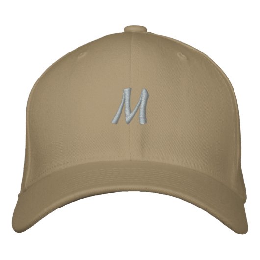 M Karakter Monogram Eerste Flexfit Wol Heren Geborduurde Pet (Voorkant)
