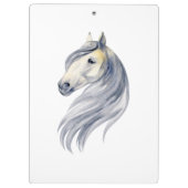 M letter gepersonaliseerde naam monogram met paard klembord (Achterkant)