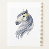 M letter gepersonaliseerde naam monogram met paard planner (Achterkant)