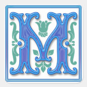 M - letter M Vierkante Sticker (Voorkant)