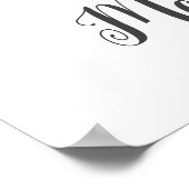 M Letter Monogram Groene Nursery Naam Muurprint Poster (Hoek)