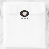 M M A-ontwerp Ronde Sticker (Tas)