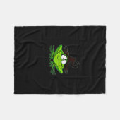 M Machusetts Whimsy Frog Witches Hat Halloween Wit Fleece Deken (Voorkant (Horizontaal))