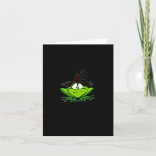 M Machusetts Whimsy Kikker Heksenhoed Halloween Sp Kaart