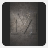 M Metaalmonogram Stickers (Voorkant)