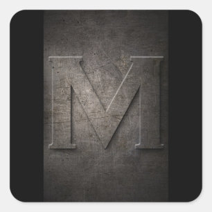 M Metaalmonogram Stickers
