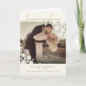 M. & Mevr. First Christmas Wedding Snowflakes Feestdagen Kaart (Voorkant)