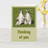 M. & Mevr. Lemur Thinking van u Kaart (Gele Bloem)