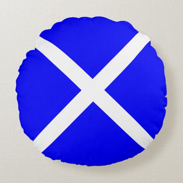 "M" (Mike) Vlag Code van seinen Vlag Rond Kussen (Voorkant)