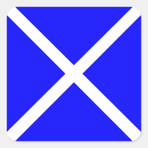 "M" (Mike) Vlag Code van seinen Vlag Vierkante Sticker