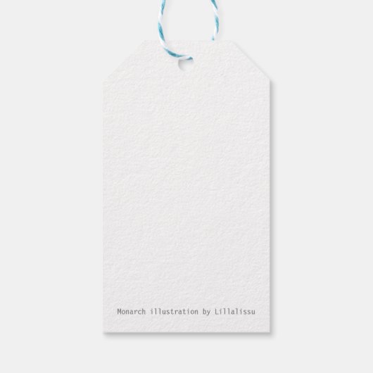 "M"-monarch Cadeaulabel (Achterkant)