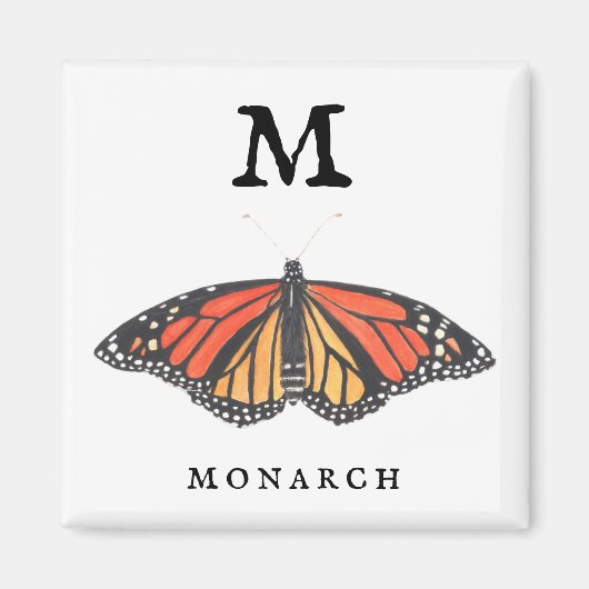"M"-monarch Magneet (Voorkant)