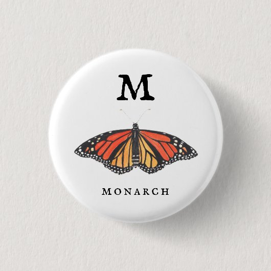 "M"-monarch Ronde Button 3,2 Cm (Voorkant)