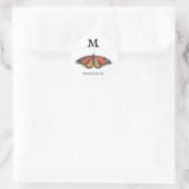 "M"-monarch Ronde Sticker (Tas)