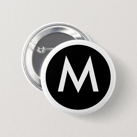 M Monogram Badge Button (Voorkant /achterkant)
