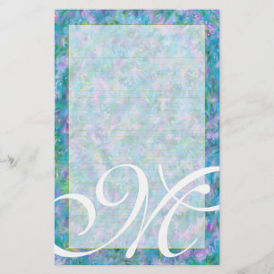 M Monogram "Blue Garden" fijngelijnd Briefpapier