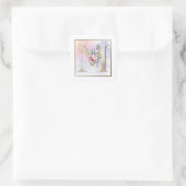 M Monogram Bordeaux Bloemstuk Vierkante Sticker (Tas)