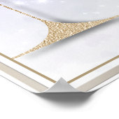 M Monogram Burgundy Floral Poster (Hoek)