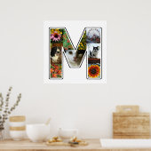M Monogram Creëer Uw Eigen 9 Aangepaste Foto Colla Poster (Keuken)