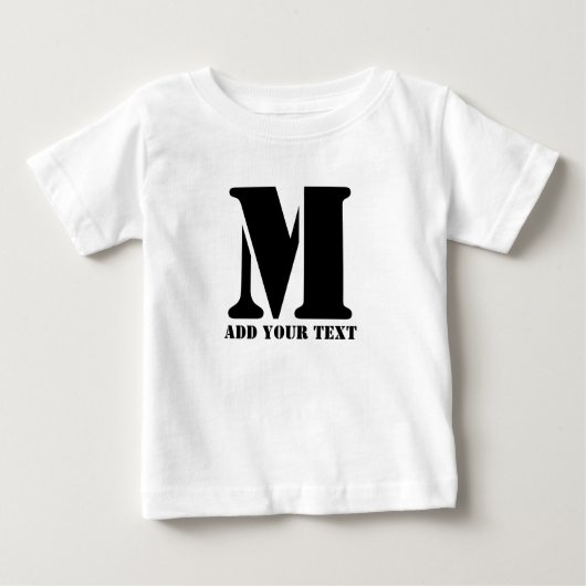 M Monogram Eenvoudig Modern Minimalistisch Geperso (Voorkant)