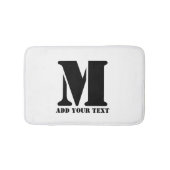 M Monogram Eenvoudig Modern Minimalistisch Geperso Badmat (Voorkant)