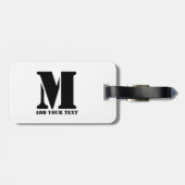 M Monogram Eenvoudig Modern Minimalistisch Geperso Bagagelabel (Achterkant horizontaal)