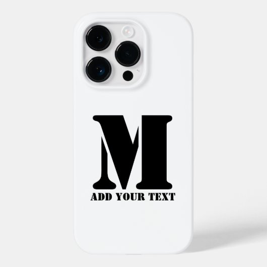 M Monogram Eenvoudig Modern Minimalistisch Geperso Case-Mate iPhone Case (Achterkant)