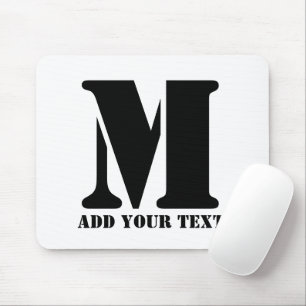 M Monogram Eenvoudig Modern Minimalistisch Geperso Muismat