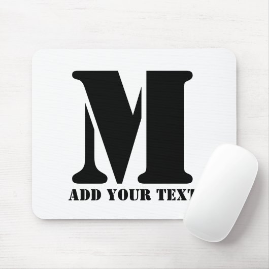 M Monogram Eenvoudig Modern Minimalistisch Geperso Muismat (Met muis)
