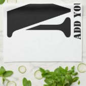 M Monogram Eenvoudig Modern Minimalistisch Geperso Theedoek (Gevouwen)