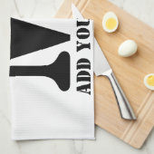 M Monogram Eenvoudig Modern Minimalistisch Geperso Theedoek (Quarter Fold)