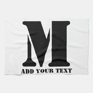 M Monogram Eenvoudig Modern Minimalistisch Geperso Theedoek