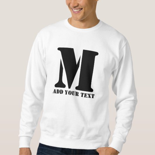 M Monogram Eenvoudig Modern Minimalistisch Geperso Trui (Voorkant)