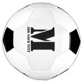 M Monogram Eenvoudig Modern Minimalistisch Geperso Voetbal (Gedraaid)