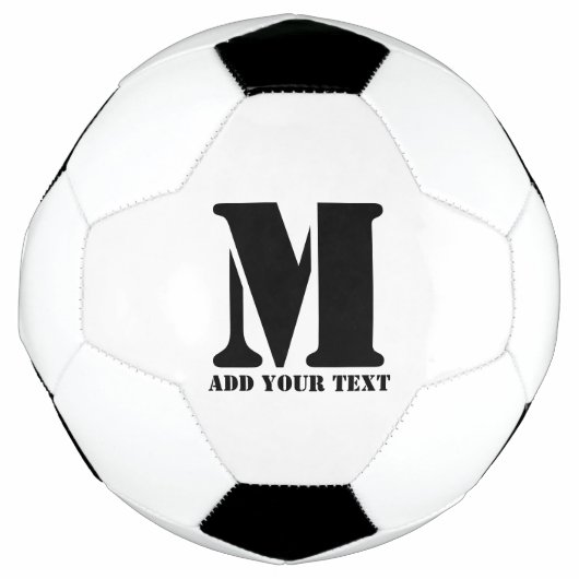 M Monogram Eenvoudig Modern Minimalistisch Geperso Voetbal (Voorkant)