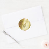 M Monogram Faux Gold Envelope Seal Stickers (Envelop)