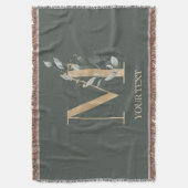 M Monogram Floral Aangepast Deken (Voorkant Verticaal)