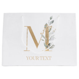M Monogram Floral Aangepast Groot Cadeauzakje