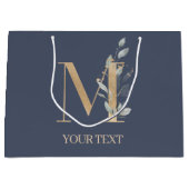 M Monogram Floral Aangepast Groot Cadeauzakje (Voorkant)