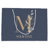 M Monogram Floral Aangepast Groot Cadeauzakje (Achterkant)