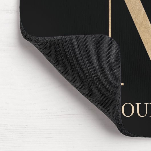 M Monogram Floral Aangepast Muismat (Hoek)