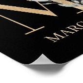 M Monogram Floral Aangepast Poster (Hoek)