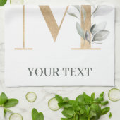 M Monogram Floral Aangepast Theedoek (Gevouwen)