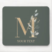 M Monogram Floral Aangepaste Muismat (Voorkant)