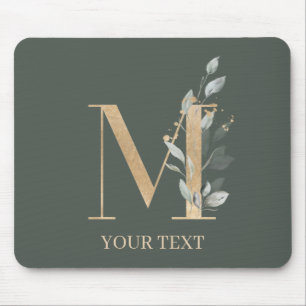 M Monogram Floral Aangepaste Muismat